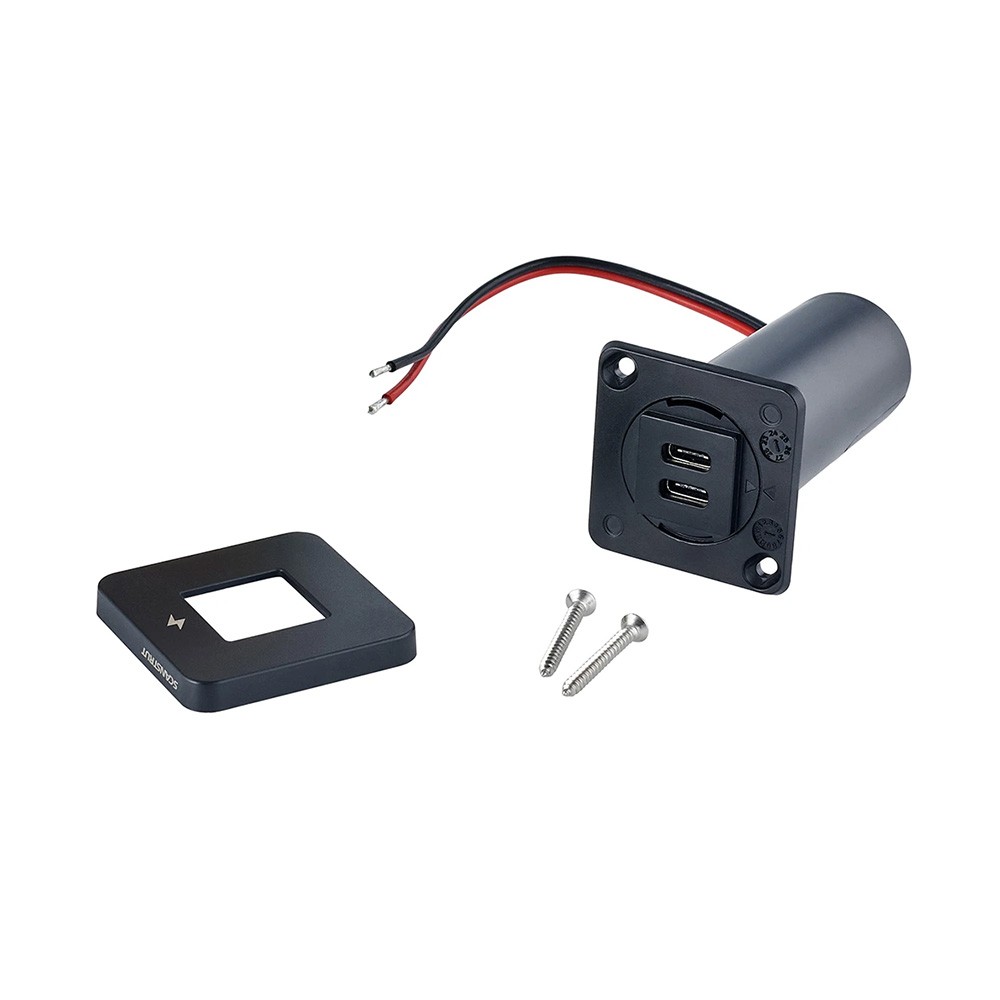 Scanstrut TILE USB-C Interior Charging Socket - 12/24V - Black Bezel SC-TILE-...