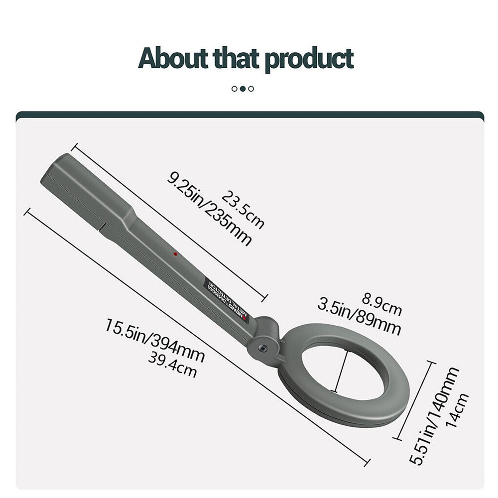 Handheld Metal Detector Airport Security Scanner High Sensitive Testing Tool