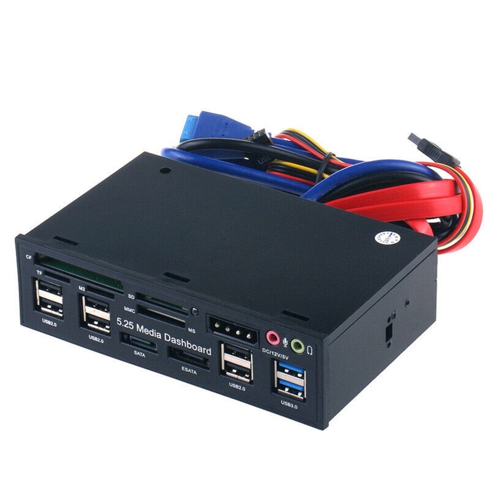 Multi-Function USB 3.0 Front Panel Hub eSATA SATA Port Internal Card Reader