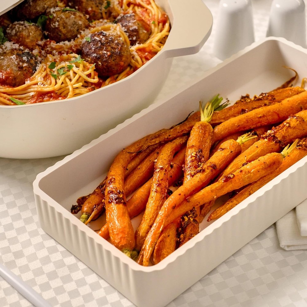 9-Piece Baking Set, Non-Stick Bakeware Set Off-White