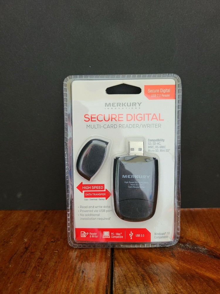 Merkury Innovations Secure Digital High-Speed Multi-Card Reader/Writer USB 2.0