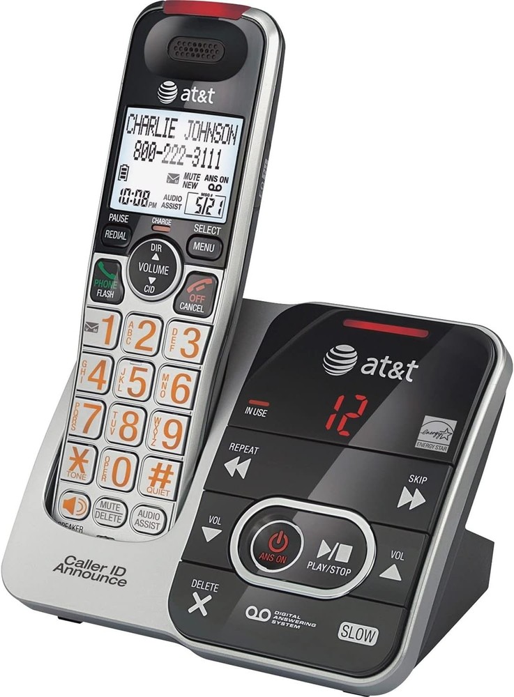 ✨ VTech/AT&T CRL32102 DECT 6.0 Cordless Phone Big Button Answering System