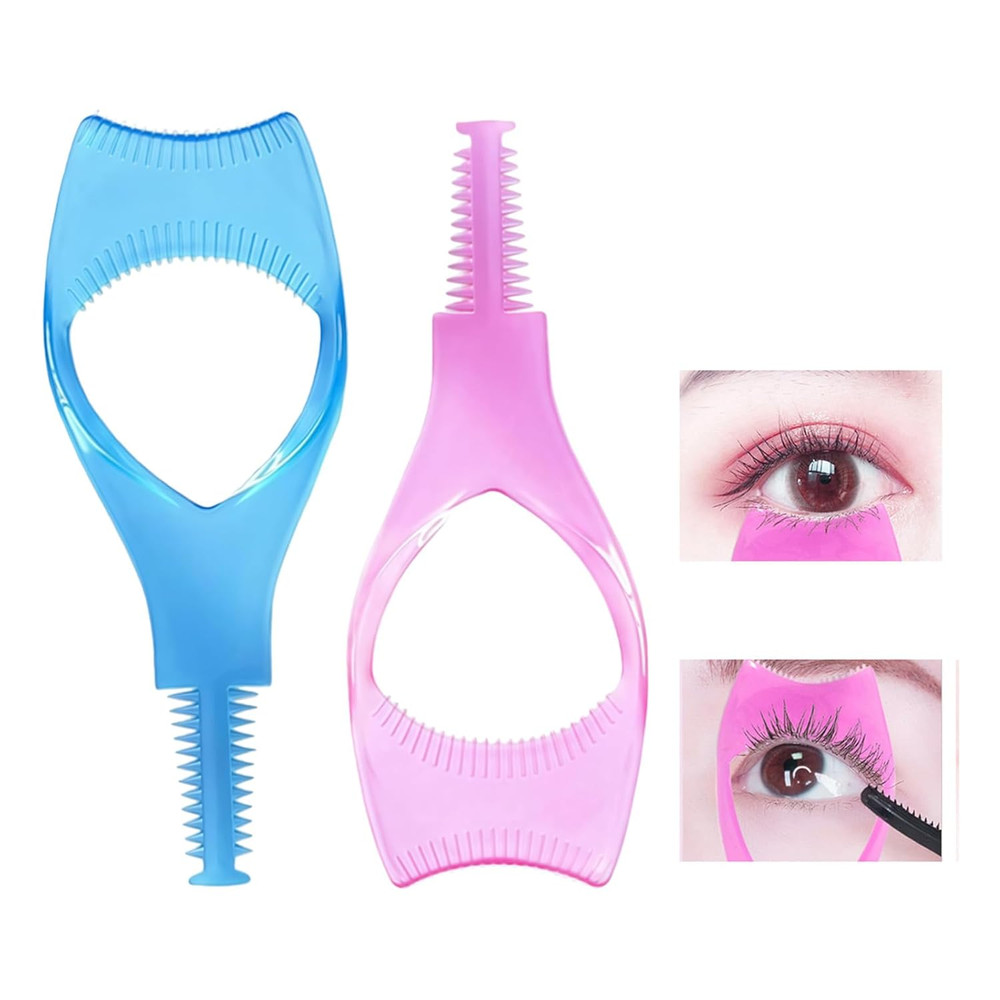 2PCS 3 in 1 Mascara Tool Plastic Makeup Eyelash Shield Applicator Guide with Eye