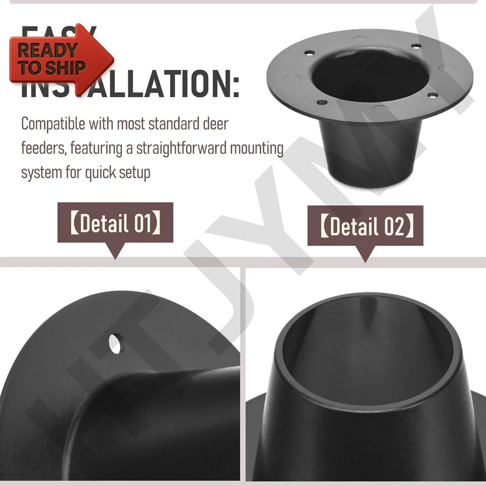2" Drop Funnel for Deer Feeder, Versatile Funnel for Deer Feeder, Adopt Durable