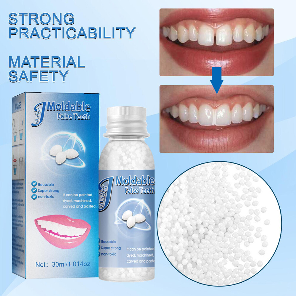Tooth Repair Granules Temporary Kit Fitting Beads Reusable Moldable False Teeth