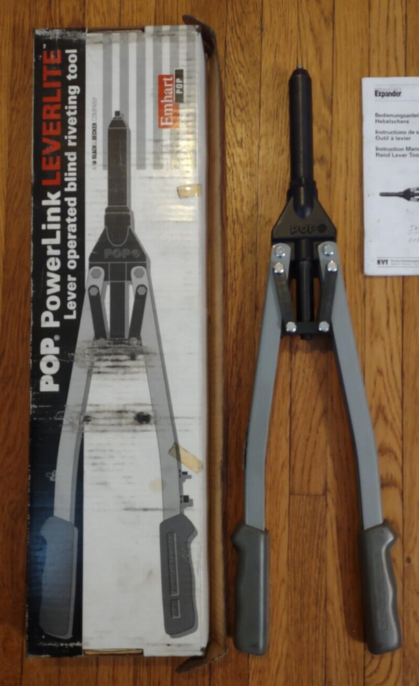 Pop POWERLINK LEVERLITE Lever Operated Blind Riveter Riveting Tool - TESTED