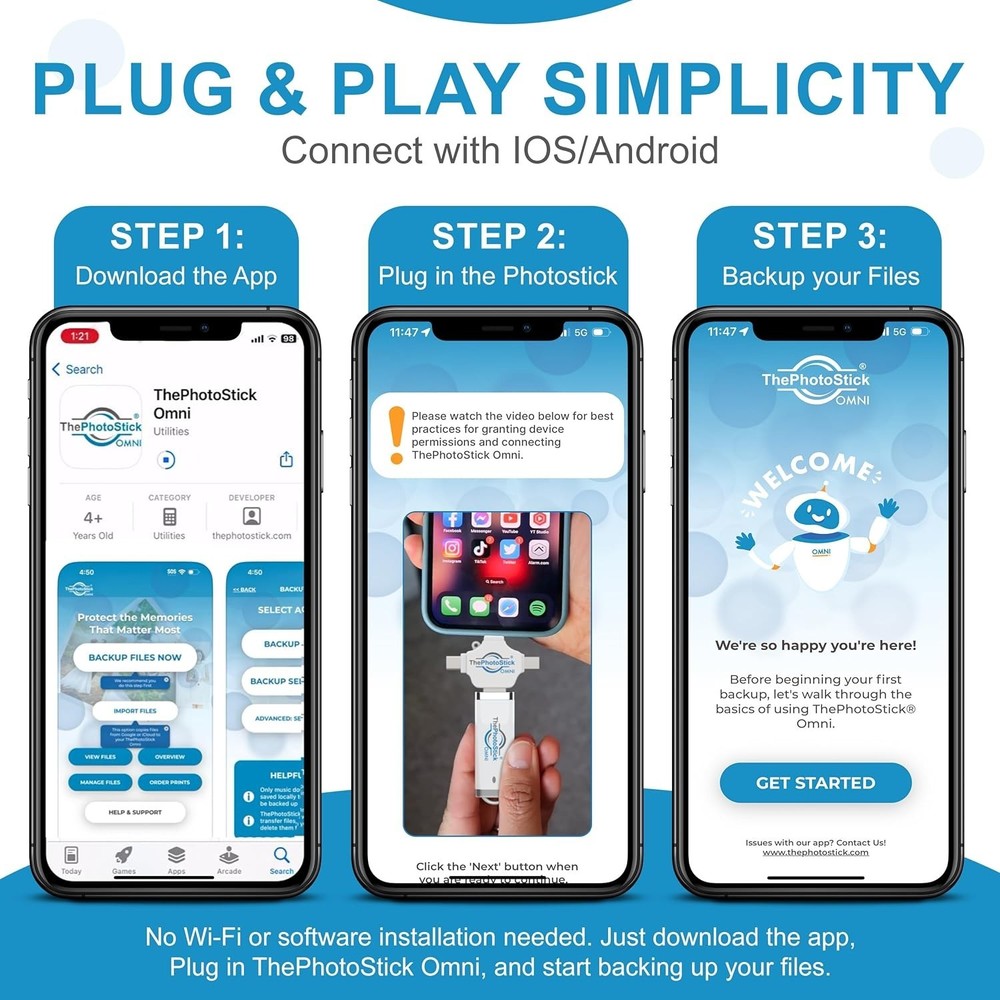 Omni 64GB USB Flash Drive, Multiport Backup