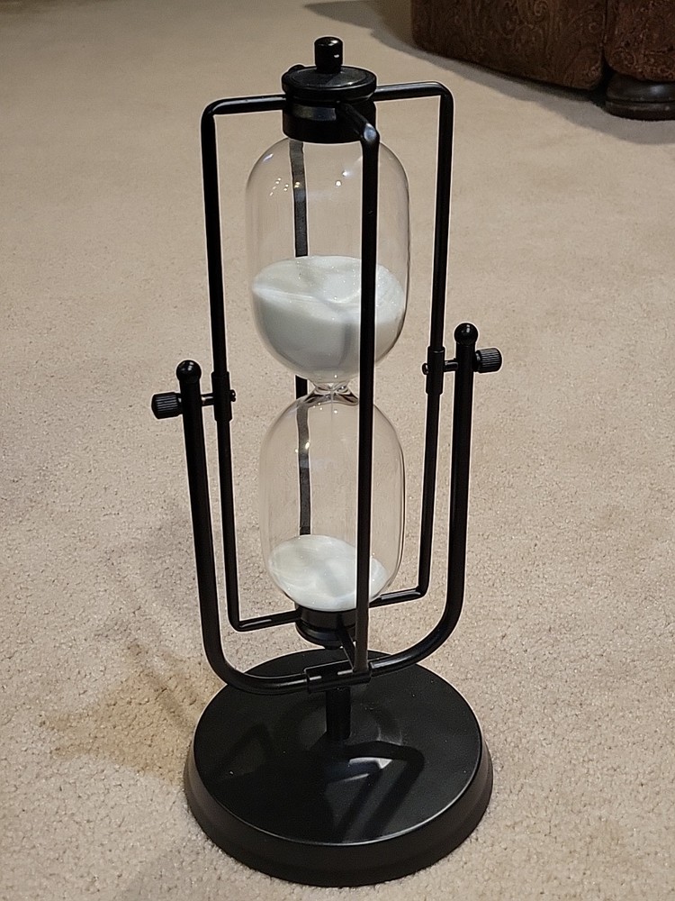 Wayfarer Black Decorative Sand Timer 14"