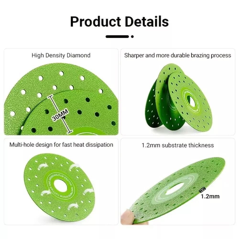 3PCS Rock Plate Flat Grinding Blade Tile Chamfering Cutting Sanding Blade Tool
