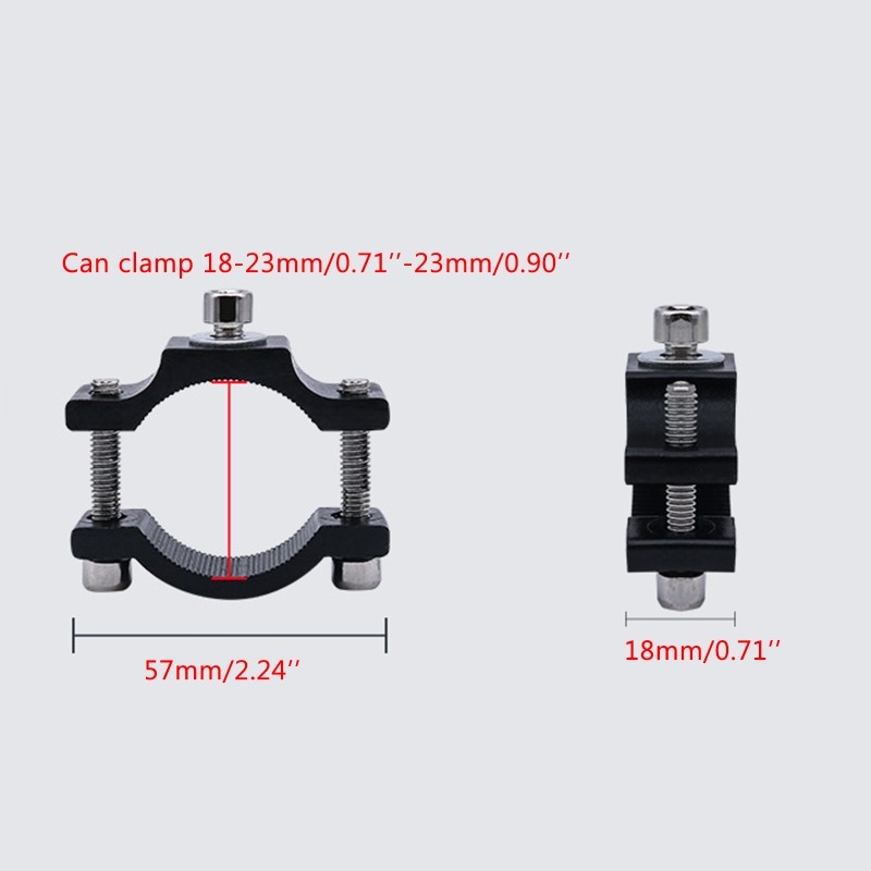 Handlebar LED Front Light Holder Clip Flashlight Torch Mount Bike Access