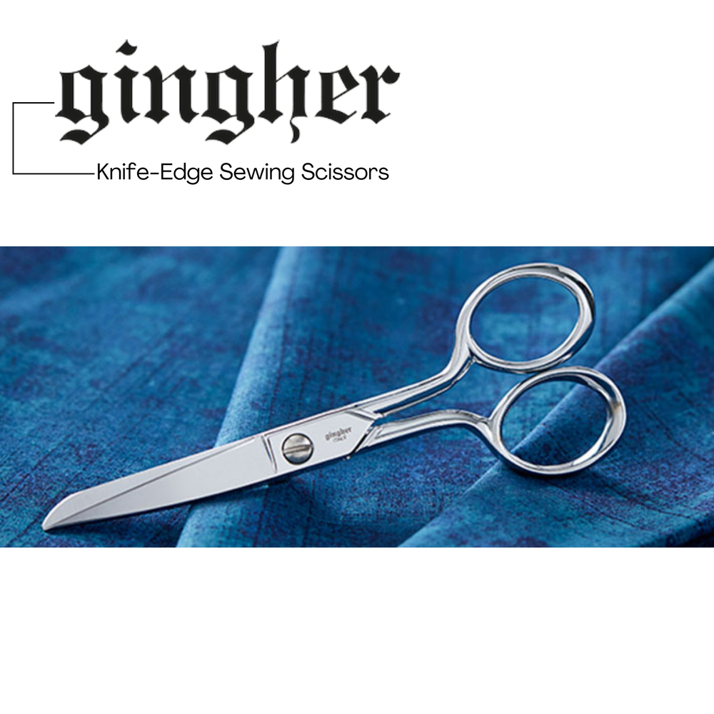 Gingher 5" Sewing Scissors - Knife-Edge Blades, Durable, Craft Scissors