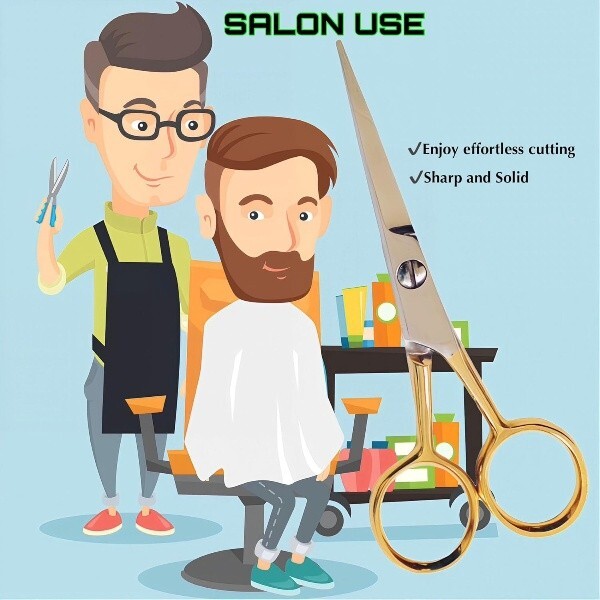 Beard Mustache Grooming Set - Precision Scissors and Combs Kit for Men -...