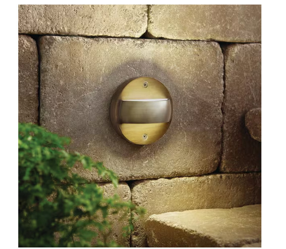 Home Decorators LED Deck/Step Light Low Voltage Brass Bronze Finish NEW