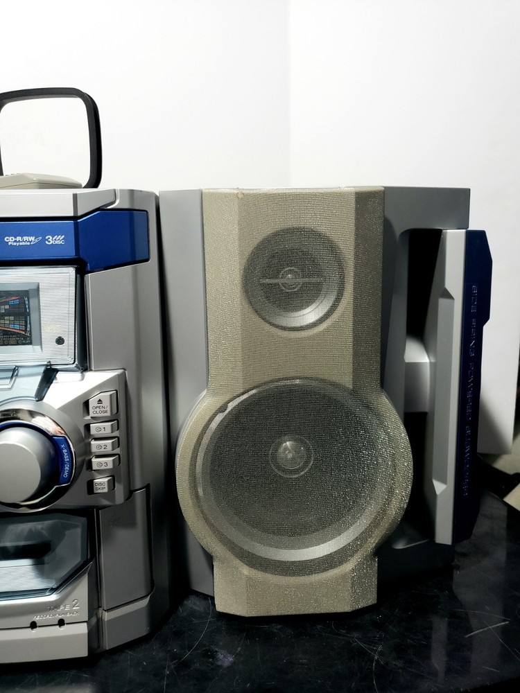 SHARP Mini Component Shelf System - CD-BA300 - Tested, Dual Sided Speakers, READ