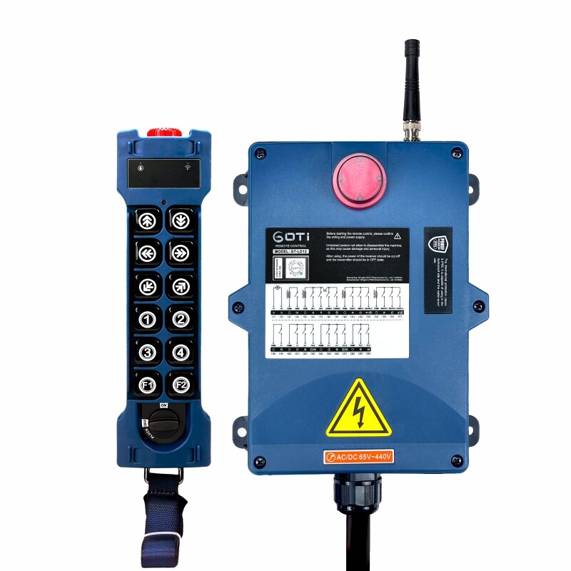 12 Buttons Double Speed Industrial Wireless Remote Control Transmitter+Receiver