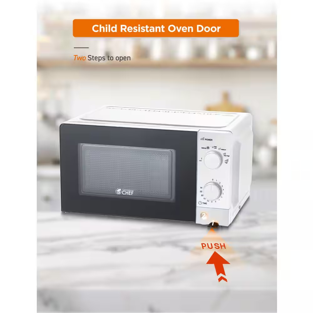 0.6 Cu. Ft. Counter Top Microwave, White