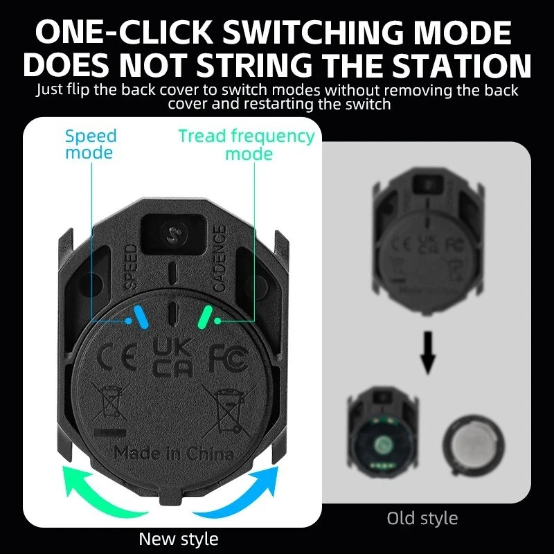ROCKBROS Cycling Cadence Sensor Speed Sensor Bluetooth ANT+ Wireless Waterproof