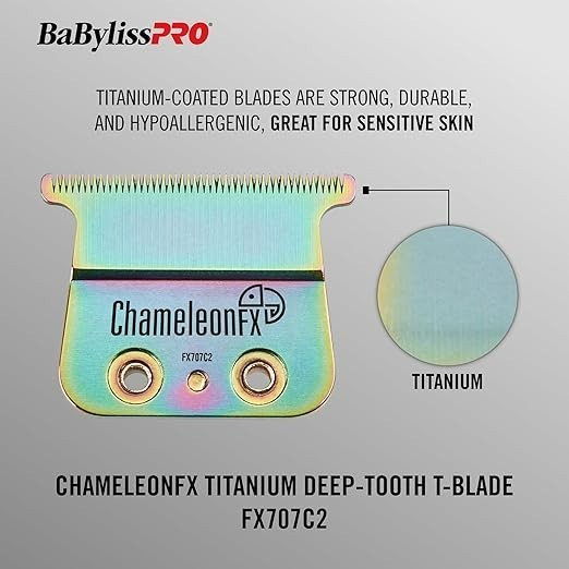 BaBylissPro ChameleonFX Replacement Blade, Titanium Deep Tooth T-Blade , FX707C2