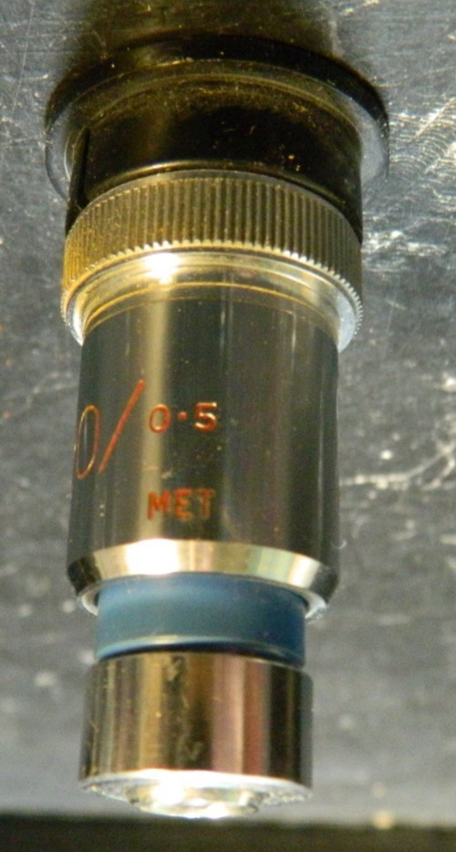 Vintage Microplan 20x / .5 Microscope Objective Lens V4176 Excellent