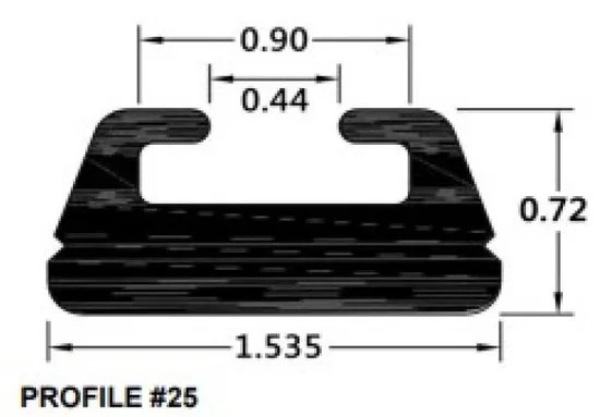 SP1 Black Replacement Slide Profile 25 Ski-Doo Summit 700 00-01