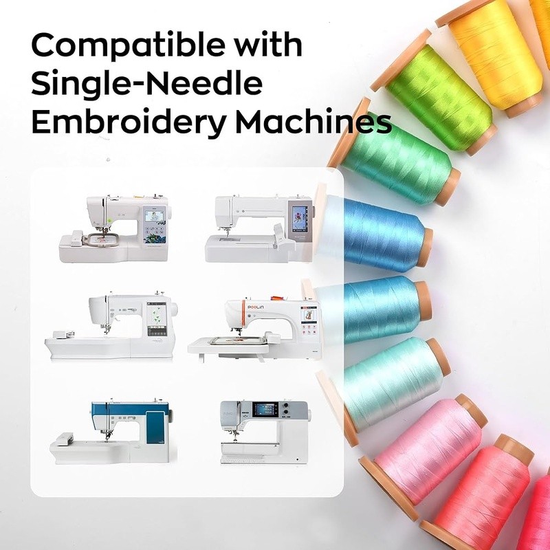 80 Color Embroidery Thread Set Single Needle Machines 40WT Durable Polyester New