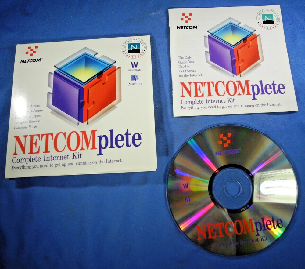 NetComplete Complete Internet Kit 1996 Windows & Macintosh CD with instructions