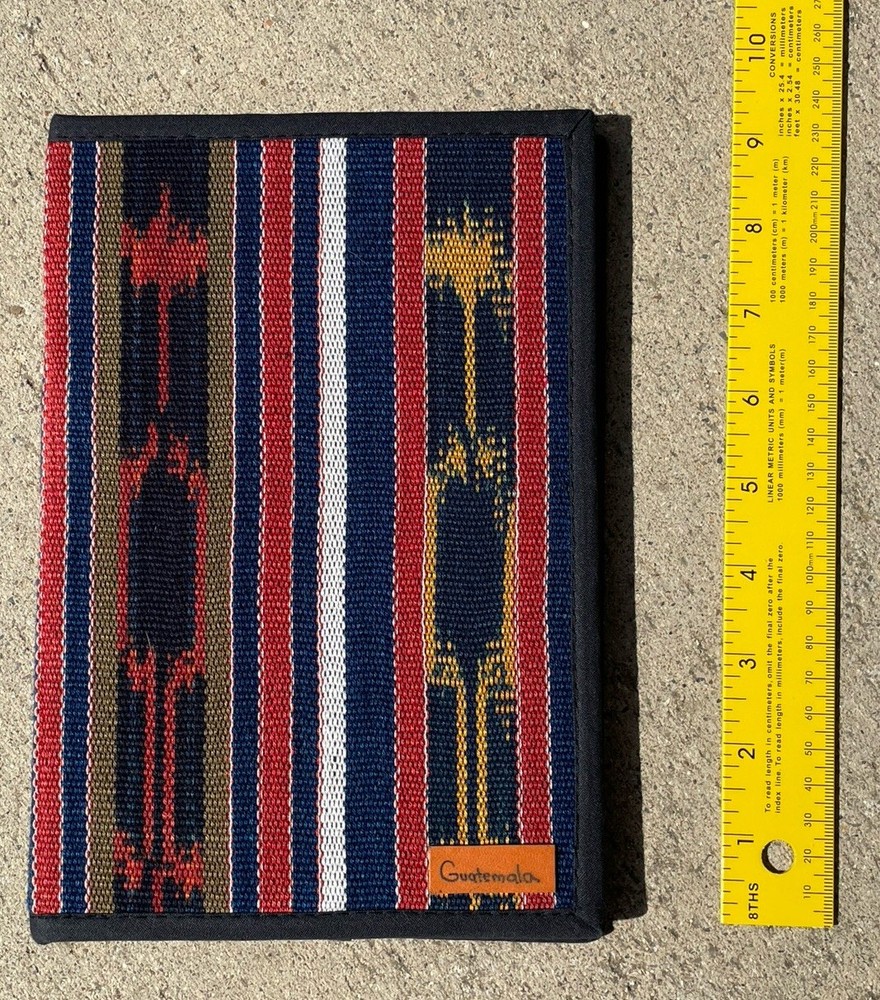Guatemalan Tapestry Notebooks Red/Blue Multicolor with Removeable Covers