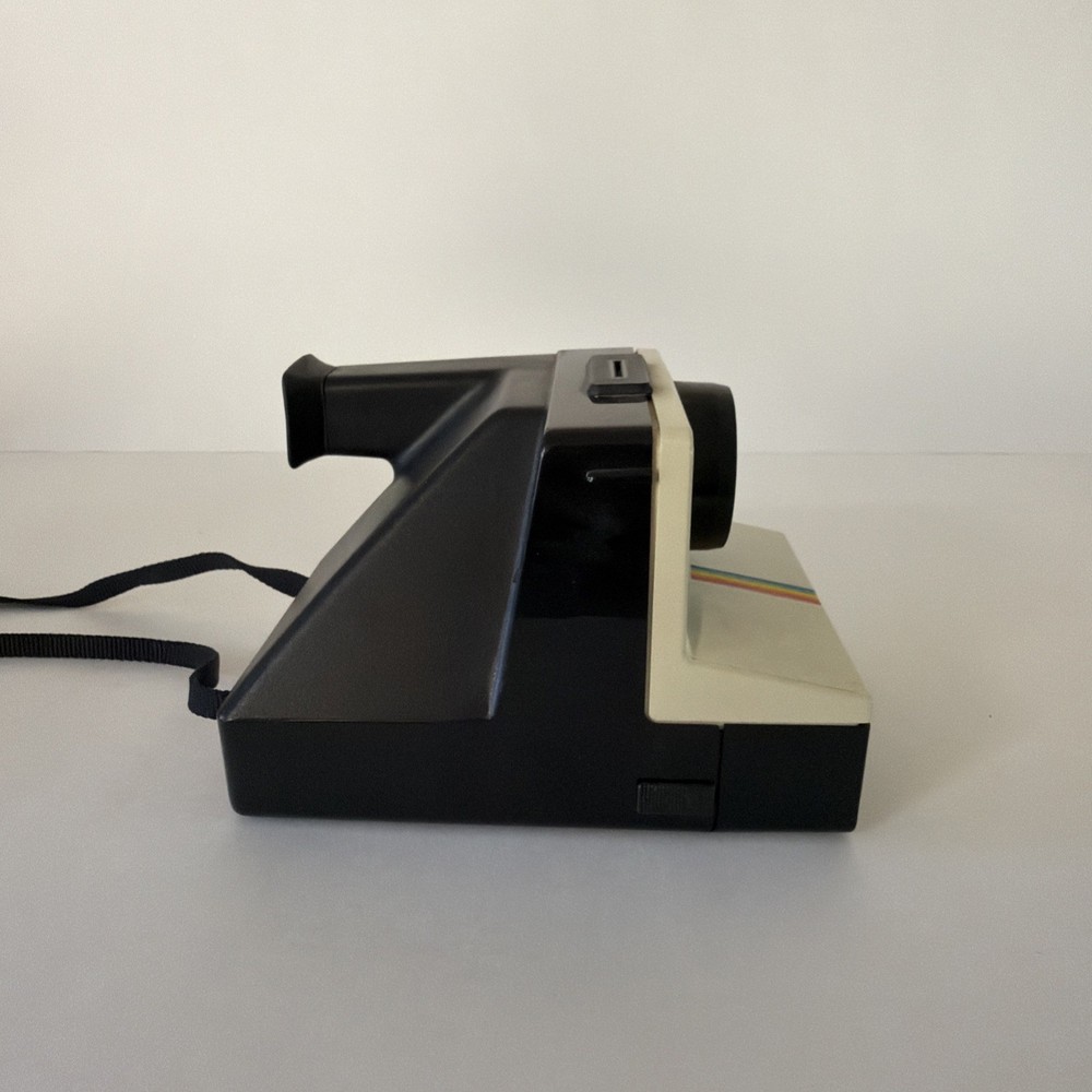 Polaroid One Step Land Camera Rainbow Stripe with Strap Vintage - Untested