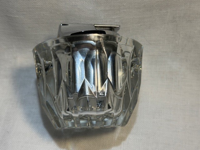 Vintage Ronson Varaflame Crystal Table Lighter W Germany