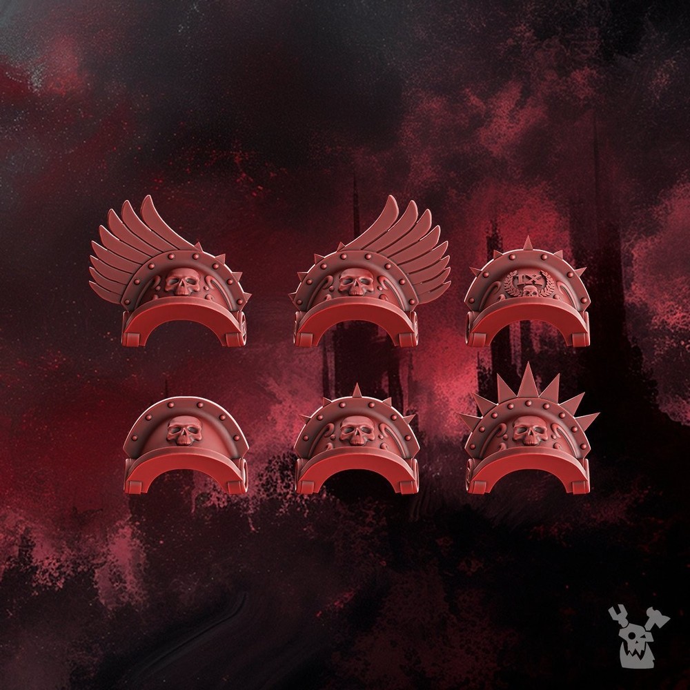 CRIMSON WINGS SHOULDER PADS SET