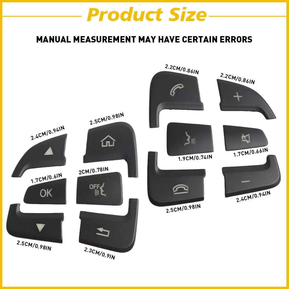 Steering Multi-Function Wheel Button Cover Fit Mercedes-Benz C300 2015-2017