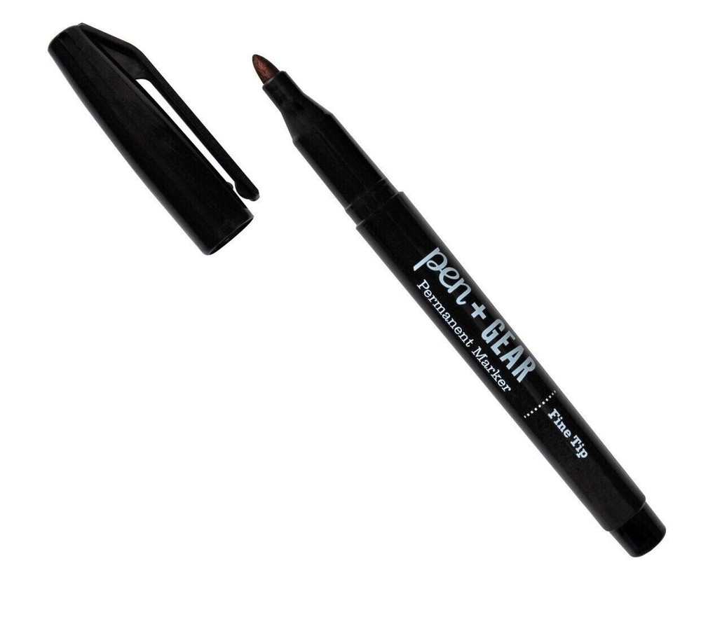 2 Packs PEN+GEAR Permanent Markers, Fine Point, Assorted Colors 3 Count per Pack