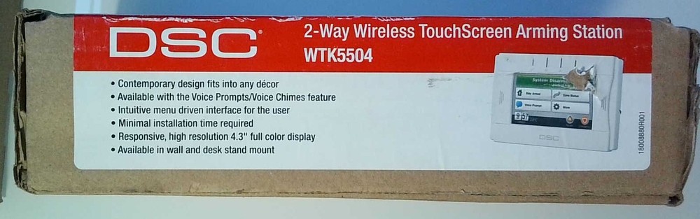 DSC WTK5504 2-Way Wireless TouchScreen Arming Station