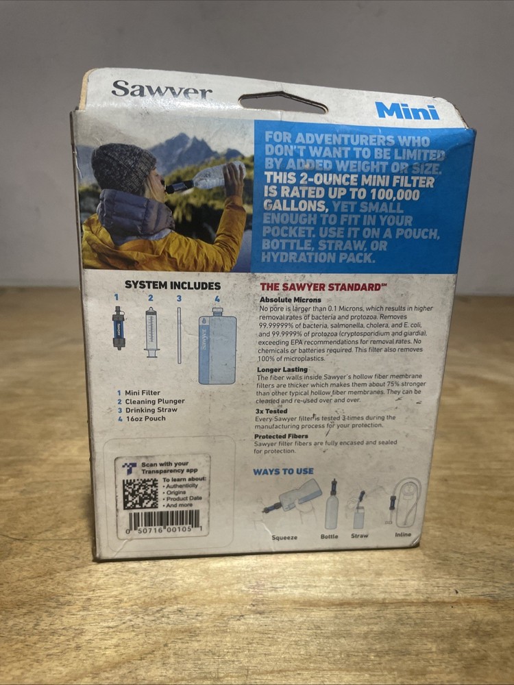 Sawyer Mini Water Filtration System Black SP105