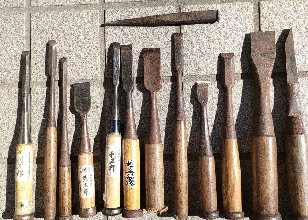 Vintage Japanese Chisel Set Tool Carpentry