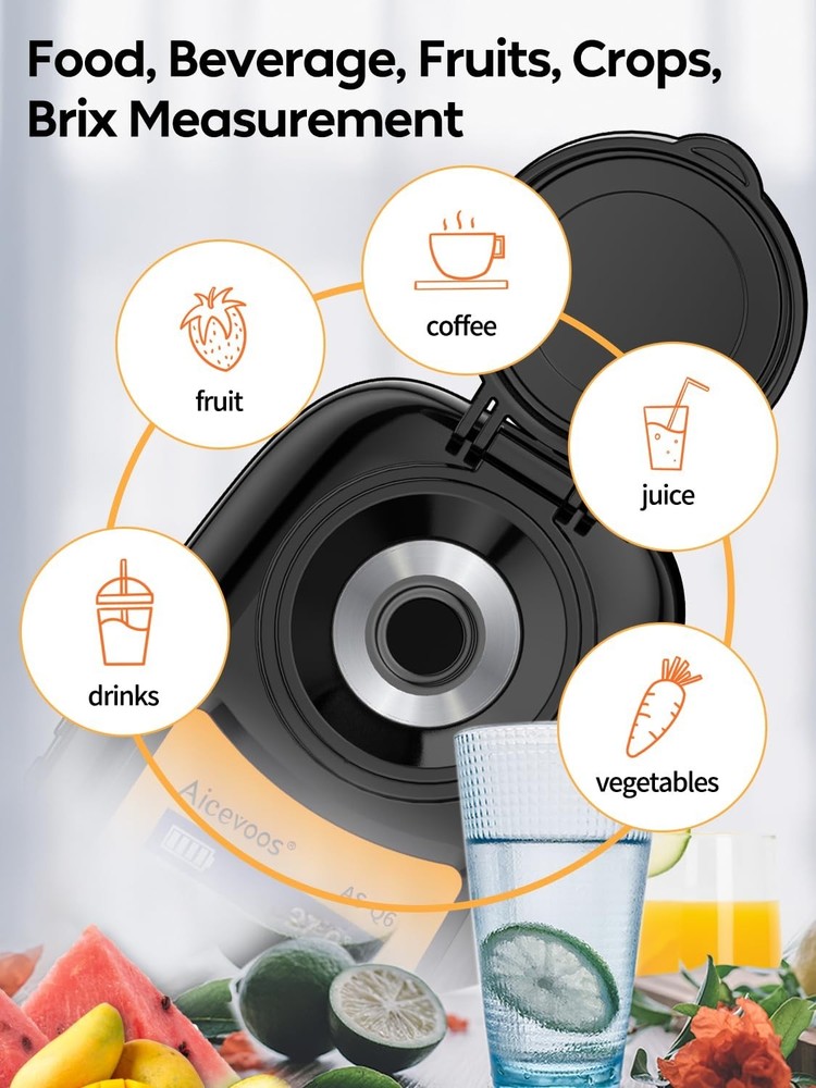 Automatic Digital Refractometer for Sugar Content - 0-35% Range, Easy to Use