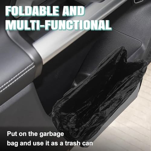 Car Trash Can, Foldable Mini Vehicle Trash Bin Garbage Organizer Holder white