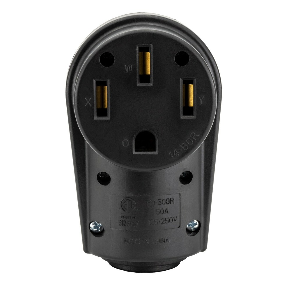 50 Amp RV Plug Replacement Female Connector End Gripped Power Adapter 50A