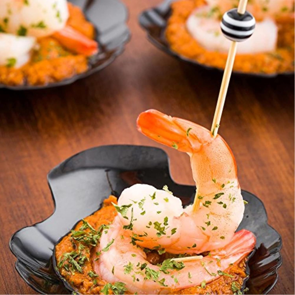 3.3 Inch Shell Appetizer Plate 100 Disposable Plastic Appetizer Plate - Sturdy S