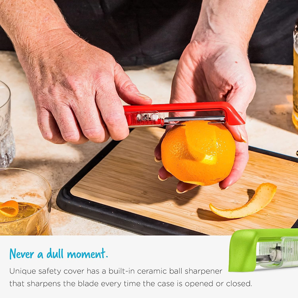 Sharple Self-Sharpening Vegetable & Vertical Speed-Peeler - Black