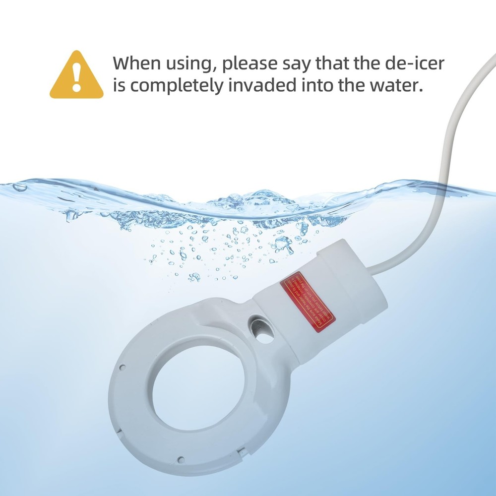 500W Stock Tank De-Icer Trough Heater Aluminum Submersible Water Bucket Deicer