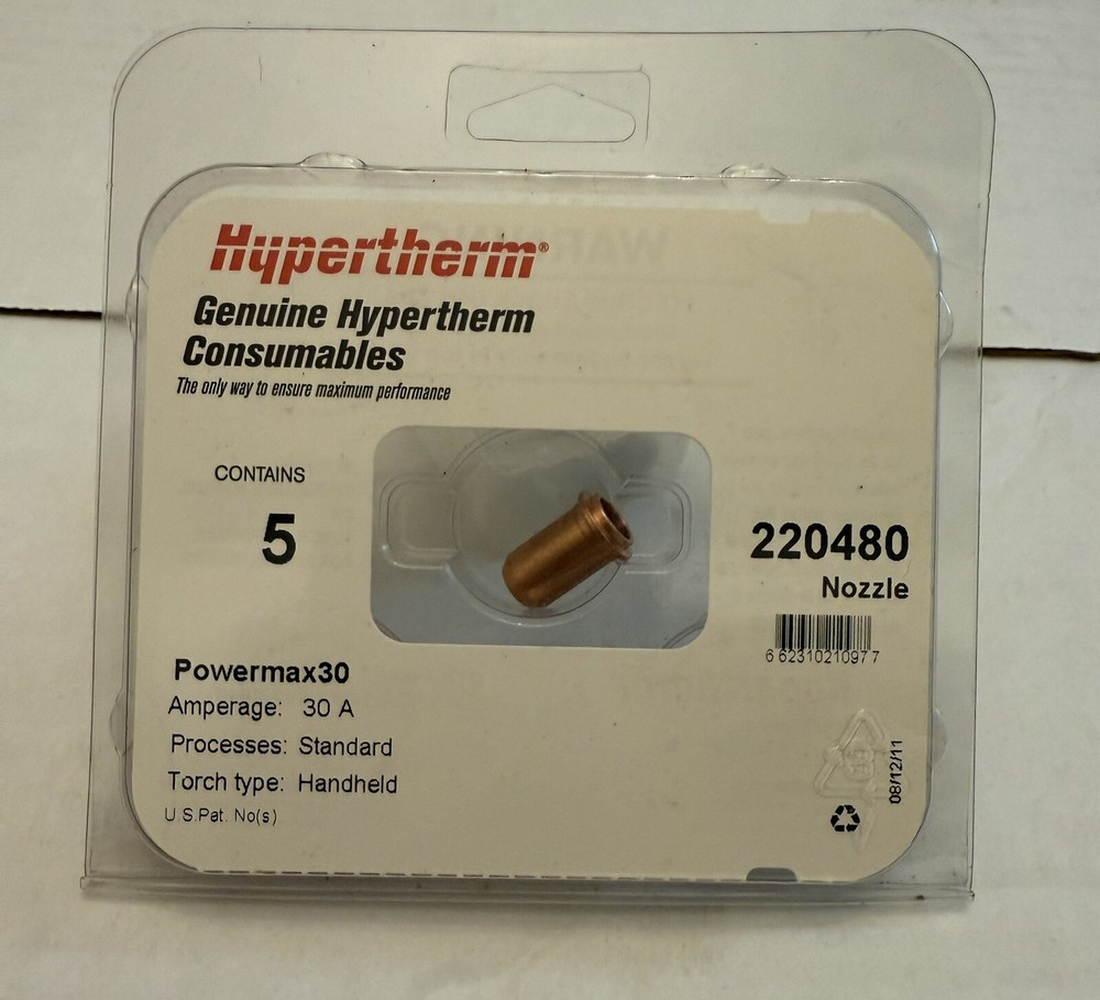 Genuine Hypertherm 220480 Powermax 30 30A Nozzles 5 Pack