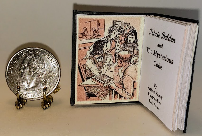 1:6 SCALE MINIATURE BOOK MYSTERIOUS CODE TRIXIE BELDEN PLAYSCALE