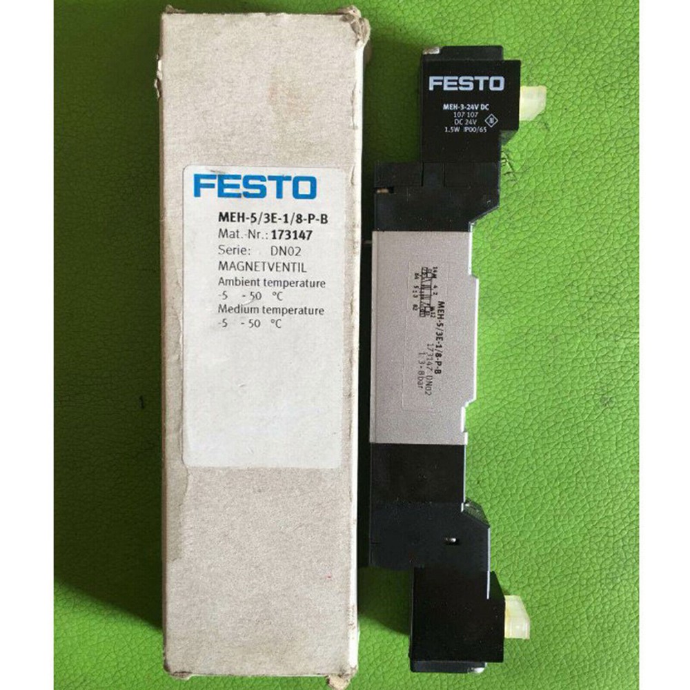 New One Festo MEH-5/3E-1/8-P-B 173147 Solenoid Valve Free Shipping MEH53E18PB