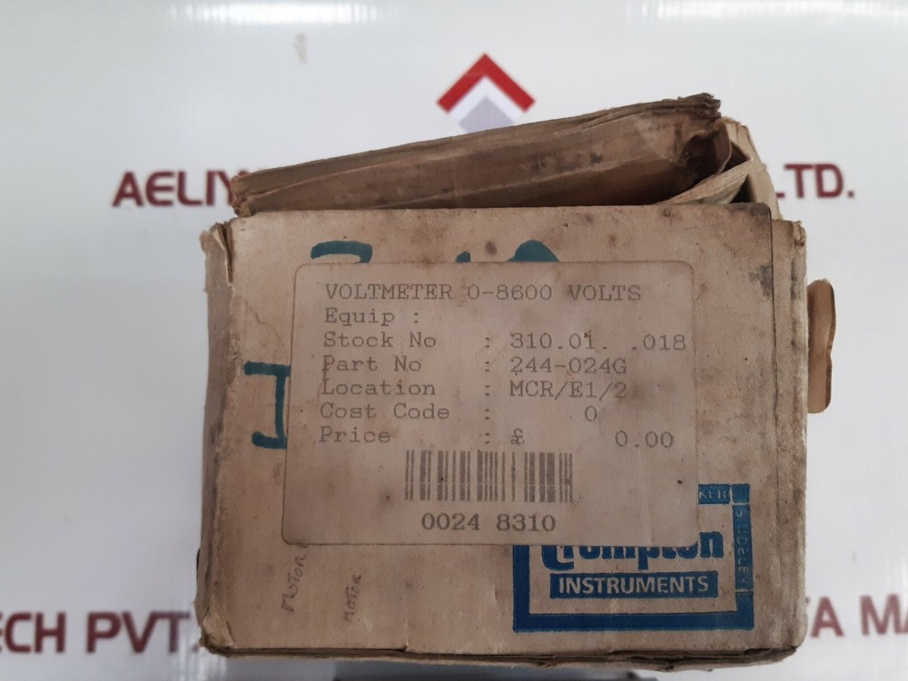 Crompton 244-024g voltmeter 0-8000 v
