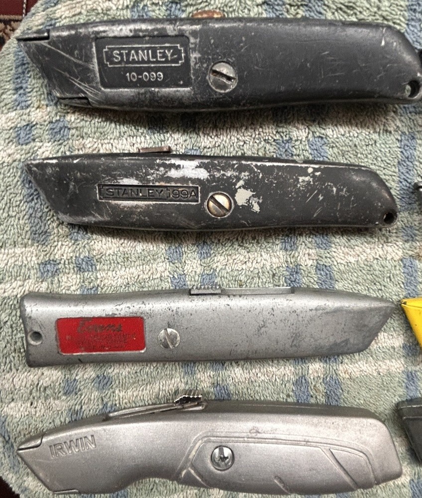 vintage adjustable utility knives lot