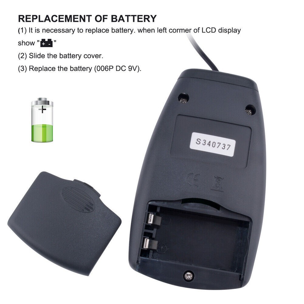 12-Digit LCD Display Digital Light Meter LX-1010B illuminance Meter Tool
