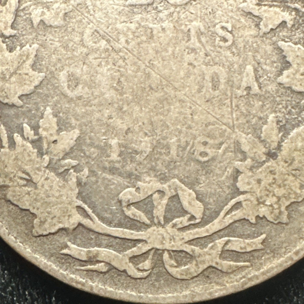 1918 CANADA 25C SILVER COIN