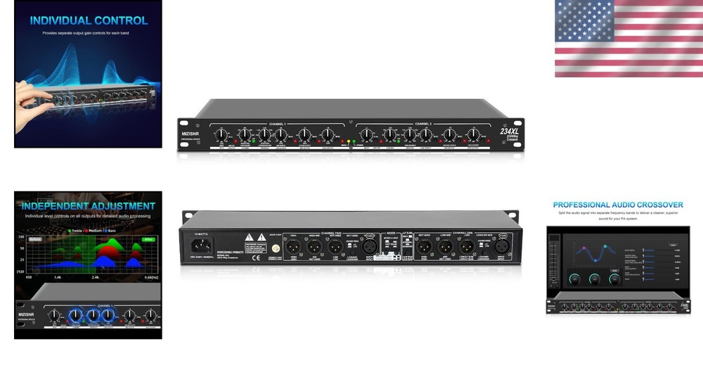 Professional Stereo Crossover XLR Input/Output=