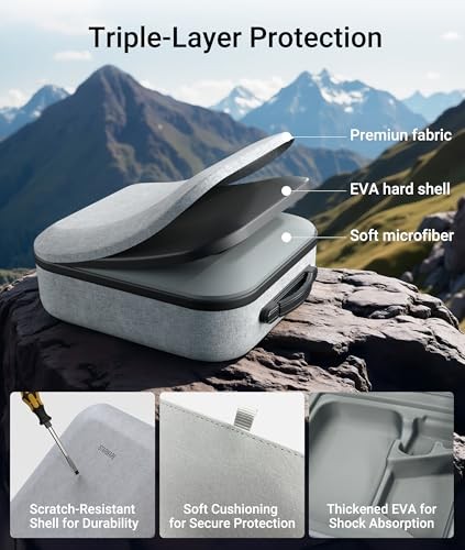 Grey Mini Case for Starlink Accessories - Protective Storage Bag